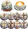 8PCS Diamond Art Coaster Kits – Christian Cross DIY Diamond Painting Coasters with Holder & Cork Pads, Crafts for Adults & Beginners
